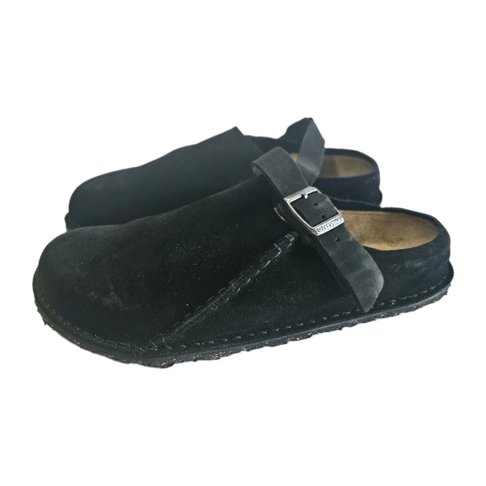 BIRKENSTOCK Lutry Premium Suede Clog Unisex Size US M7/W9 Black